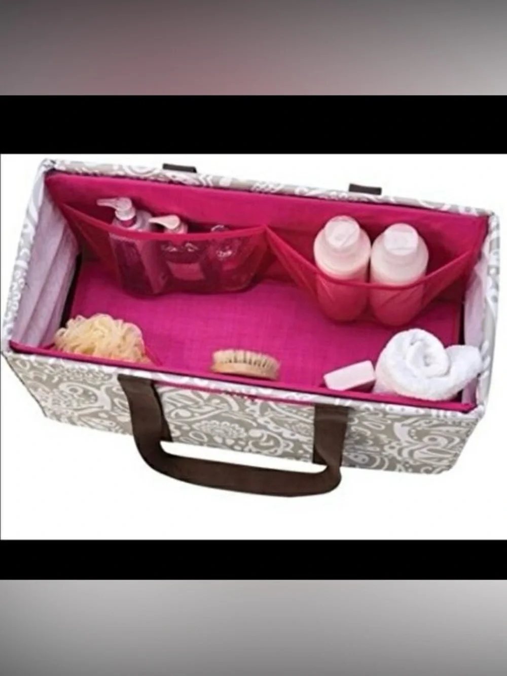 Thirty One Medium Stand Tall Insert Pink Cross Pop New Tote Bag Organizer NIB - Picture 6 of 9